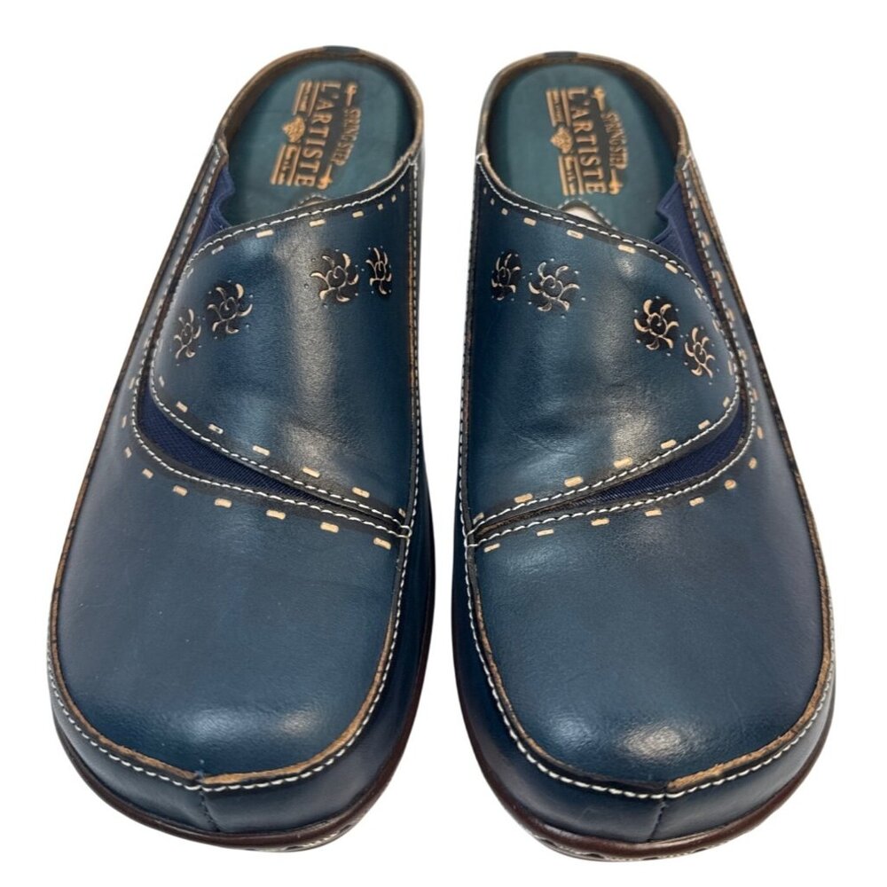 L'Artiste by‎ Spring Step Women's Chino Clog Navy Size 42